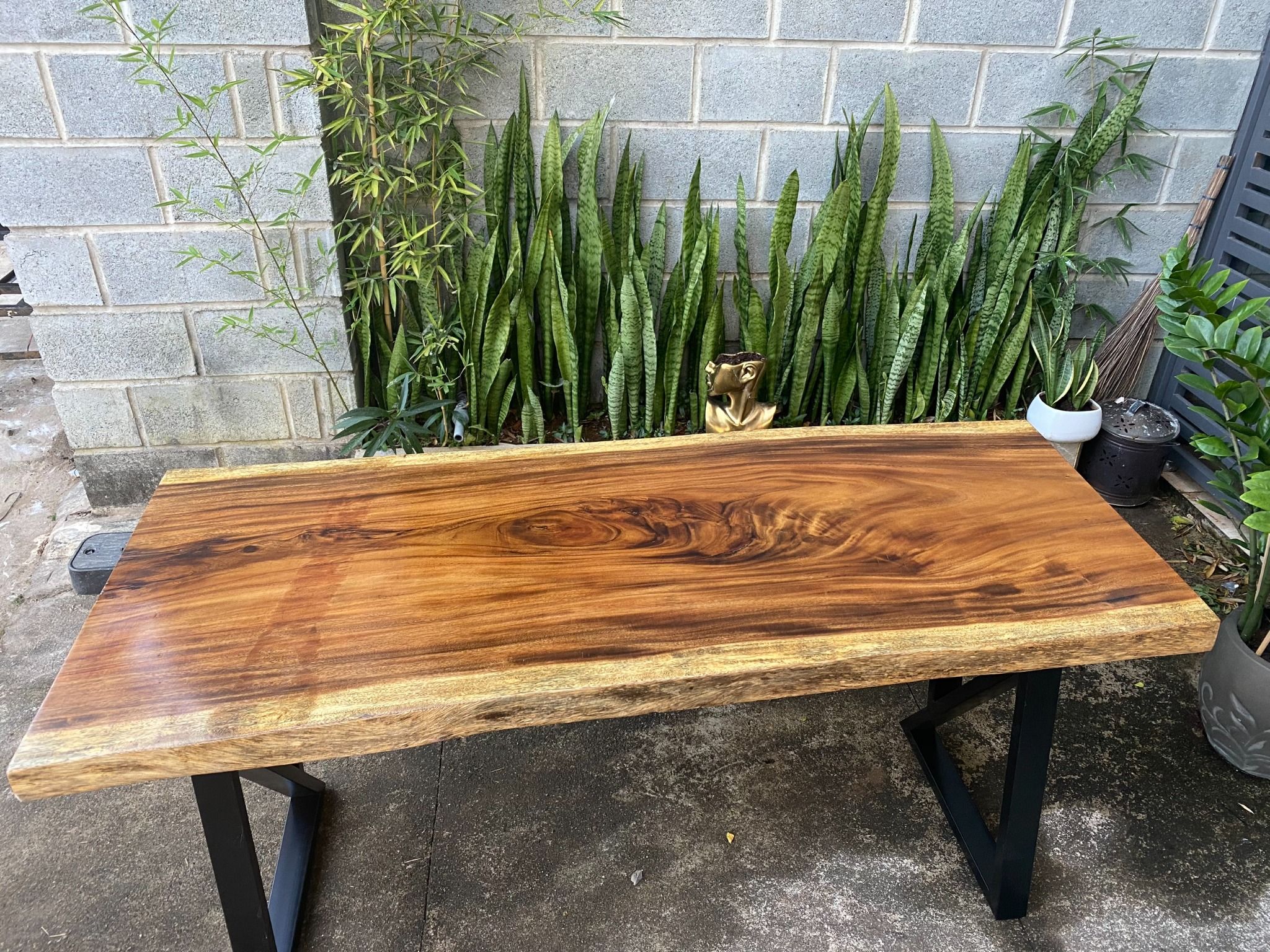 BÀN GỖ ME TÂY 160 x 65-68 x 5 cm