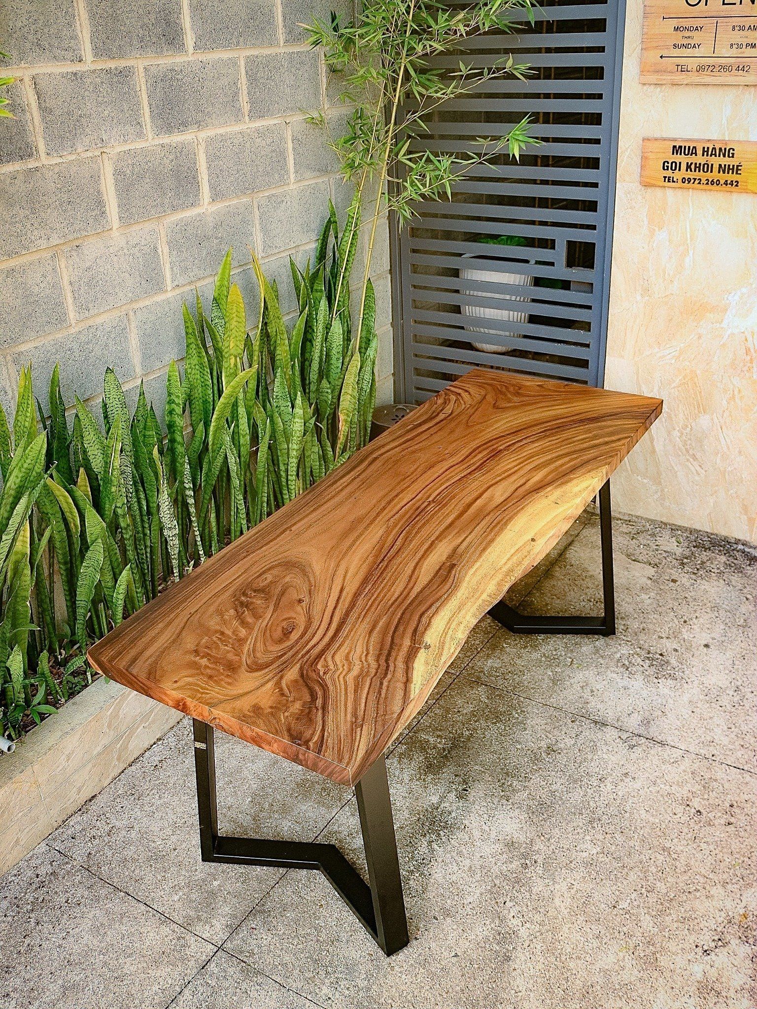 BÀN GỖ ME TÂY 165 x 62 x 4.5 cm