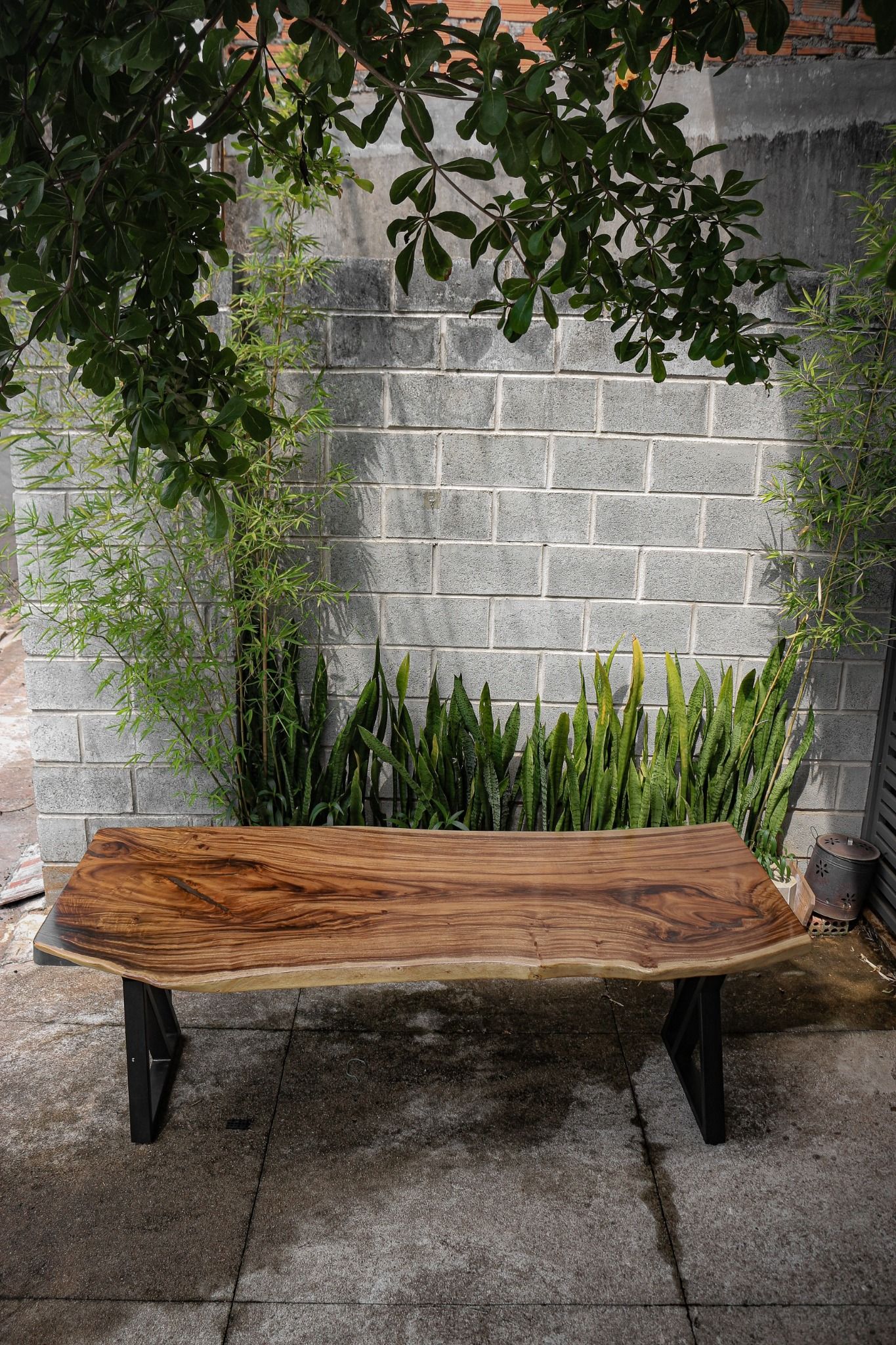 BÀN GỖ ME TÂY 200 x 73-93-79 x 5 cm