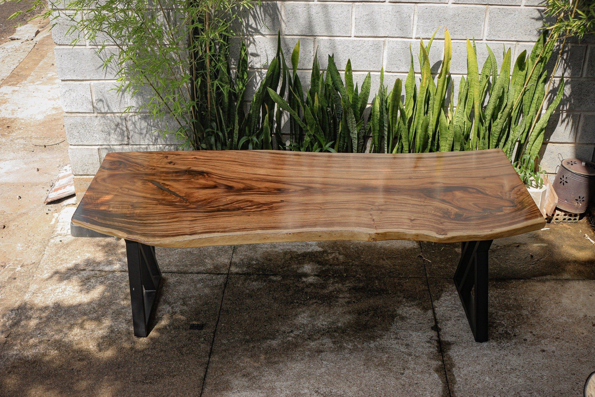 BÀN GỖ ME TÂY 200 x 73-93-79 x 5 cm