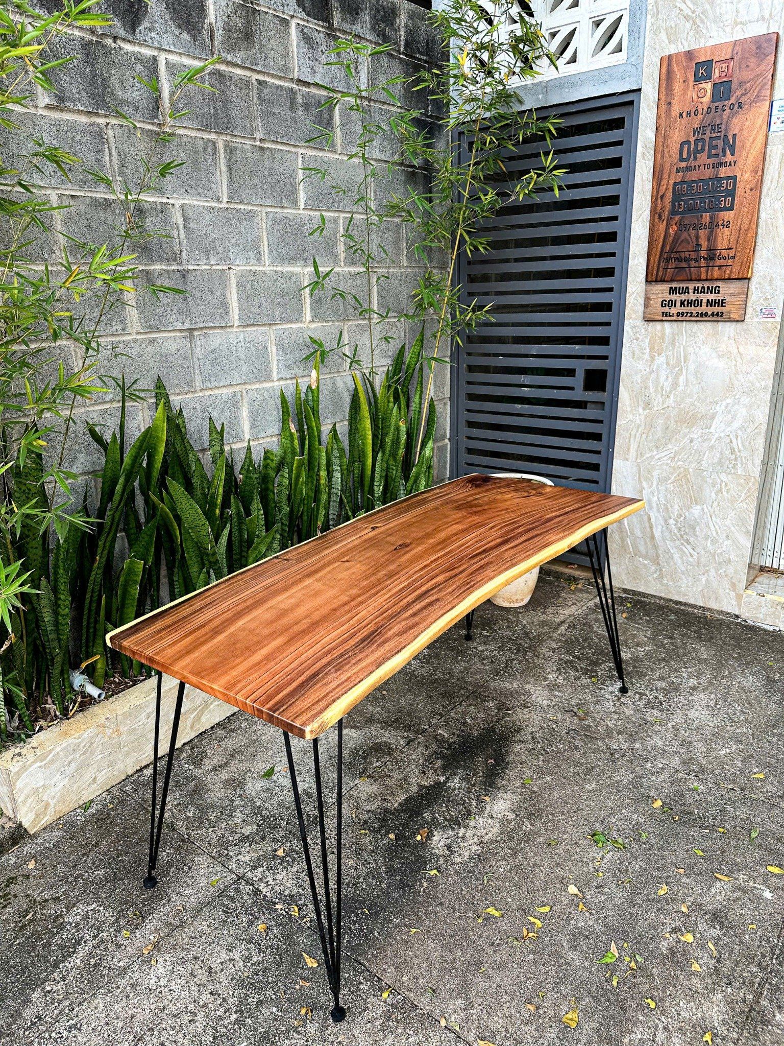 BÀN GỖ ME TÂY 160 x 65-67 x 3 cm