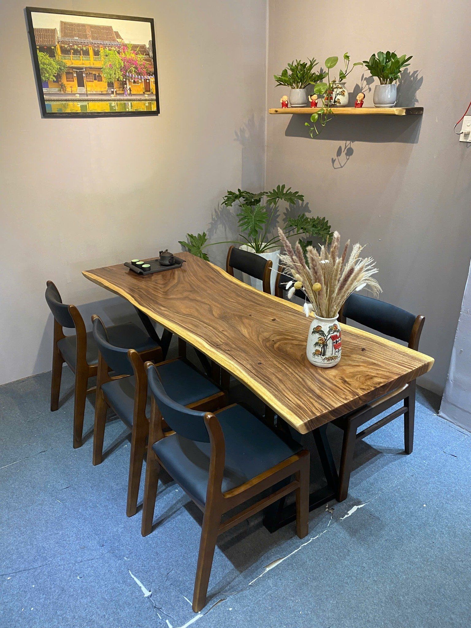 BÀN GỖ ME TÂY 188 x 71-62-70 x 5 cm
