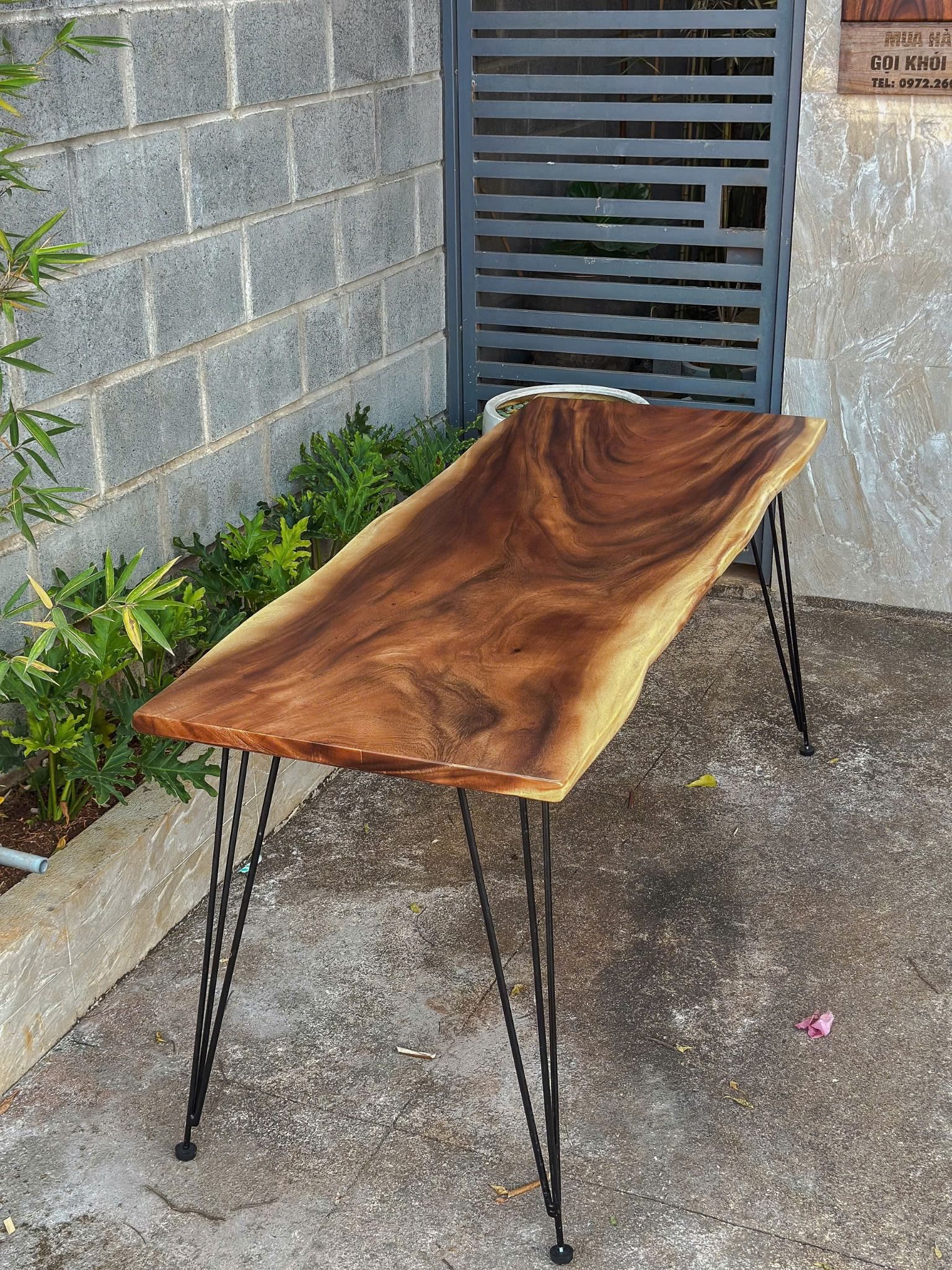 BÀN GỖ ME TÂY 160 x 63 x 3 cm