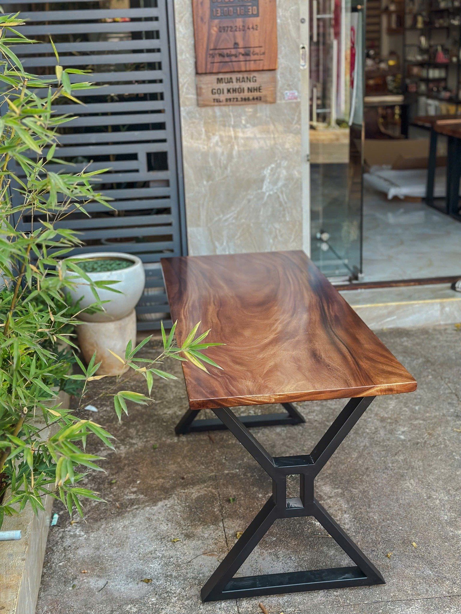 BÀN GỖ ME TÂY 140 x 60 x 3 cm