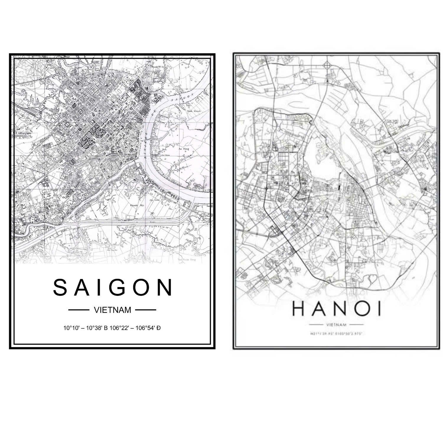 TRANH DECOR: SÀI GÒN - HÀ NỘI