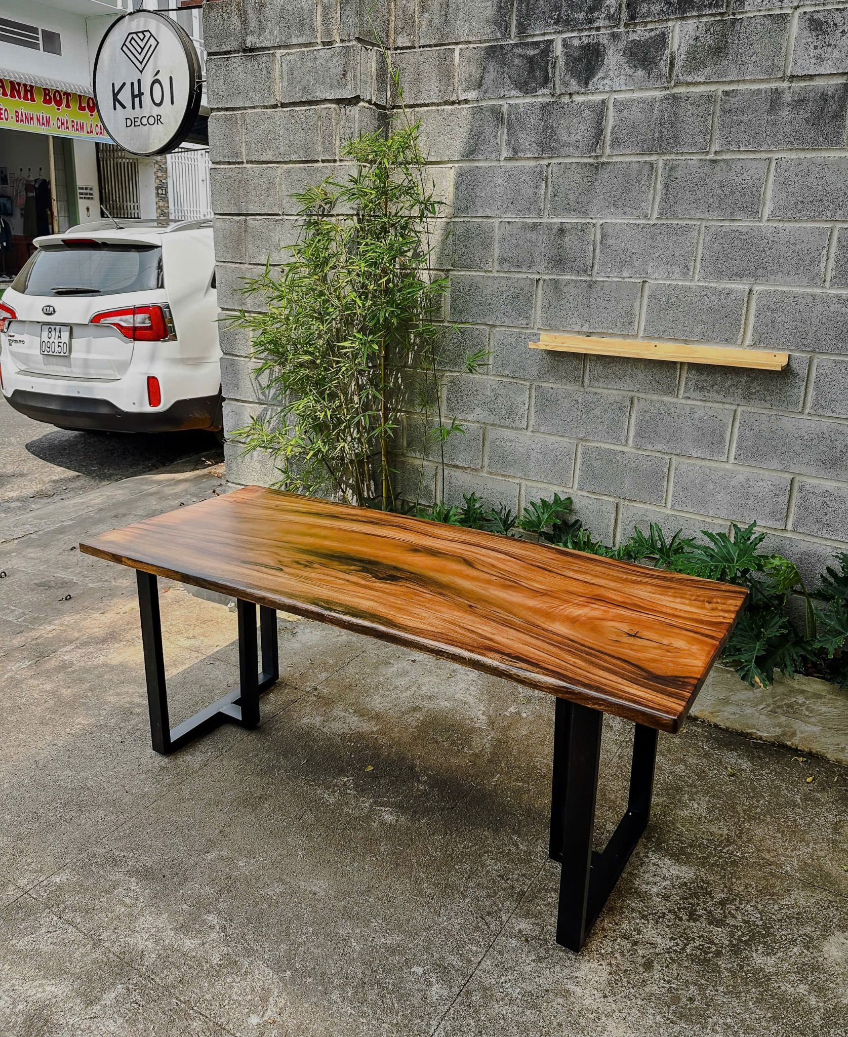 BÀN GỖ ME TÂY 180 x 75 x 3.5 cm