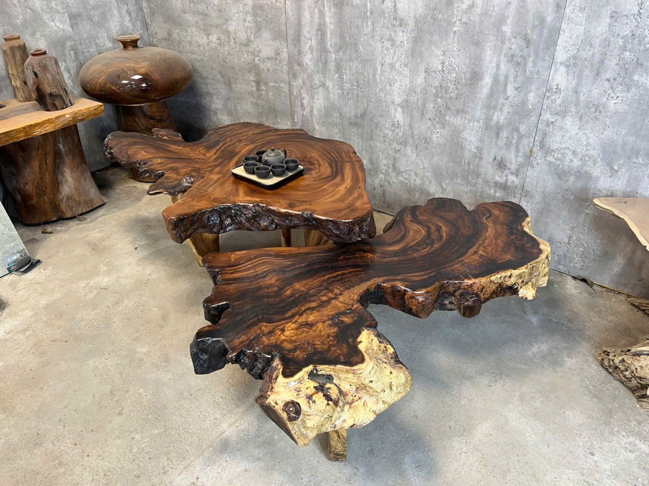 SET BÀN SOFA GỖ ME TÂY
