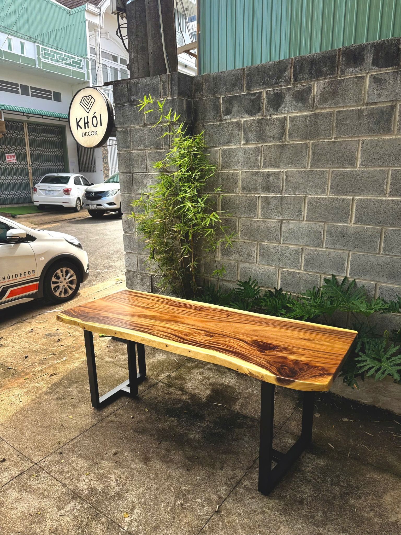 BÀN GỖ ME TÂY 190 x 70-75 x 5 cm