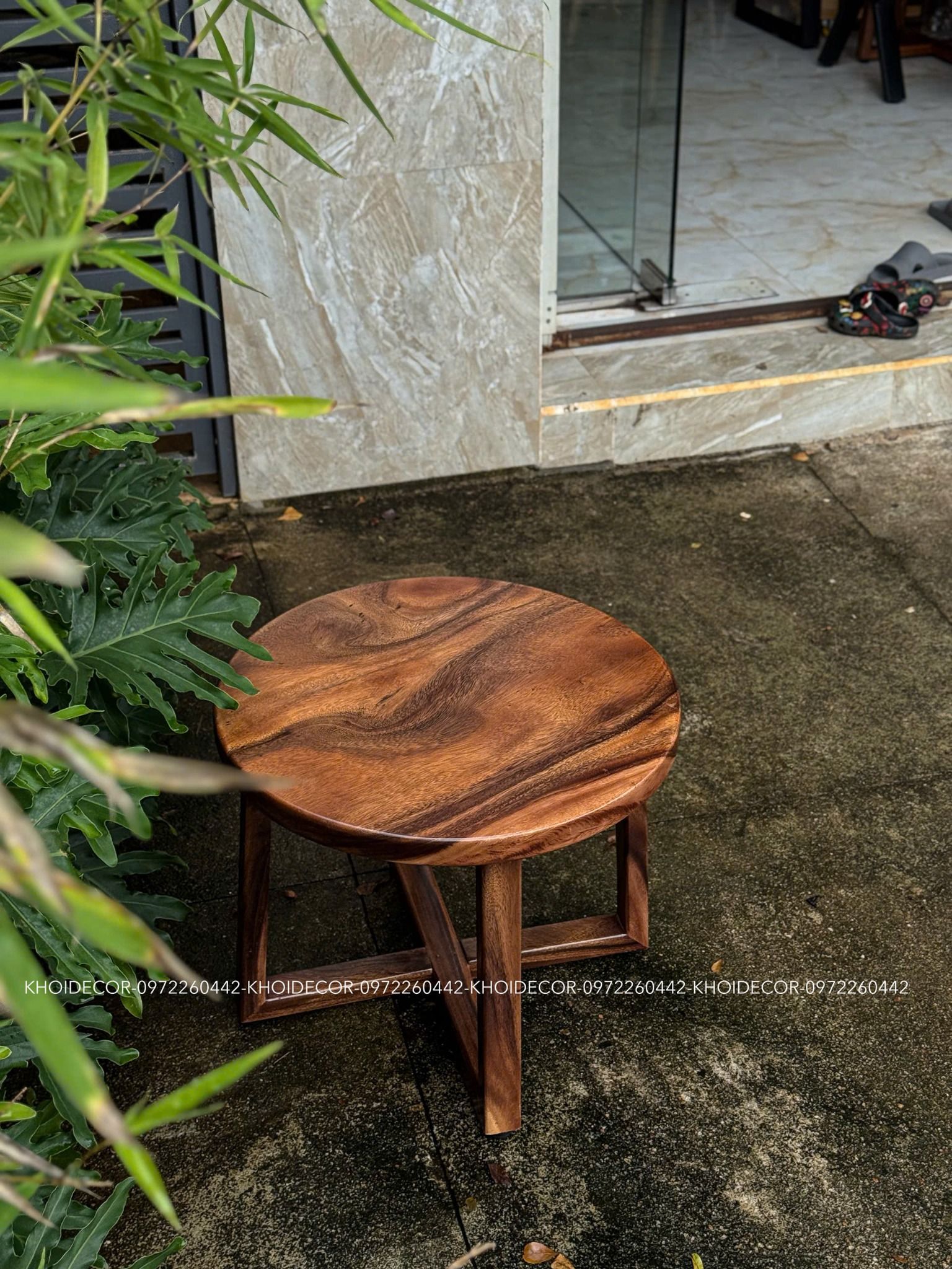 BÀN TRÒN GỖ ME TÂY 55 x 4 cm
