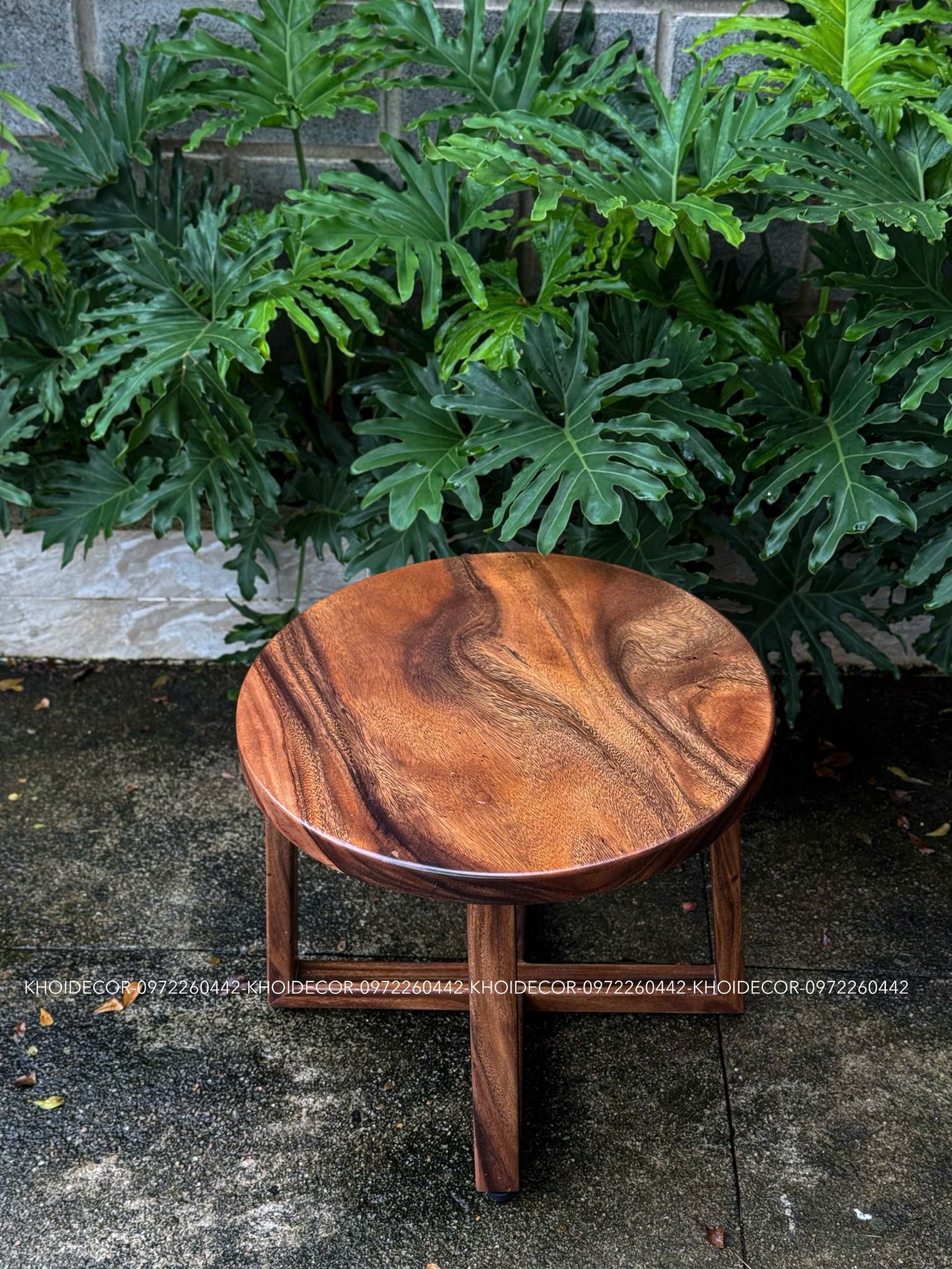 BÀN TRÒN GỖ ME TÂY 55 x 4 cm