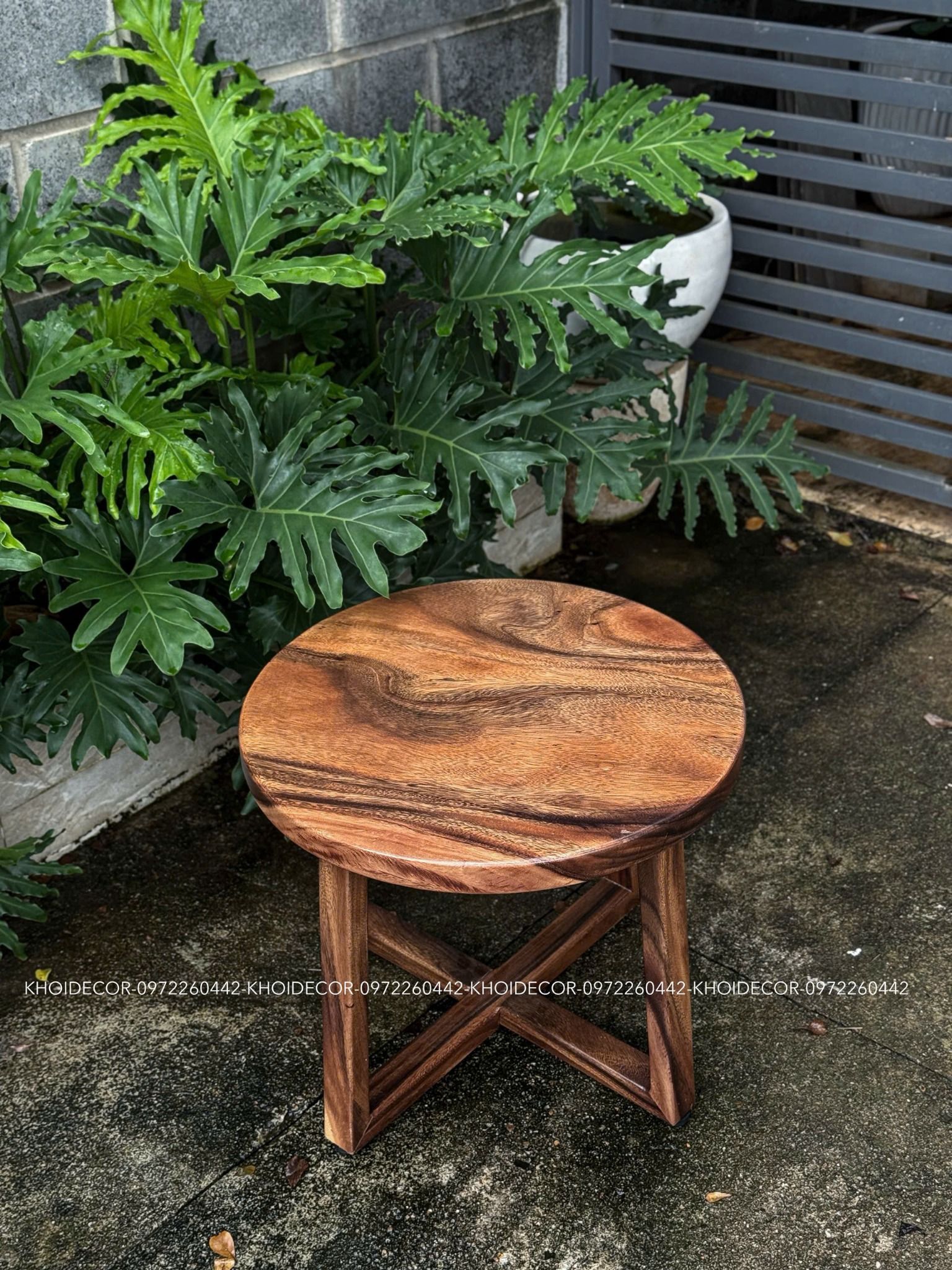 BÀN TRÒN GỖ ME TÂY 55 x 4 cm
