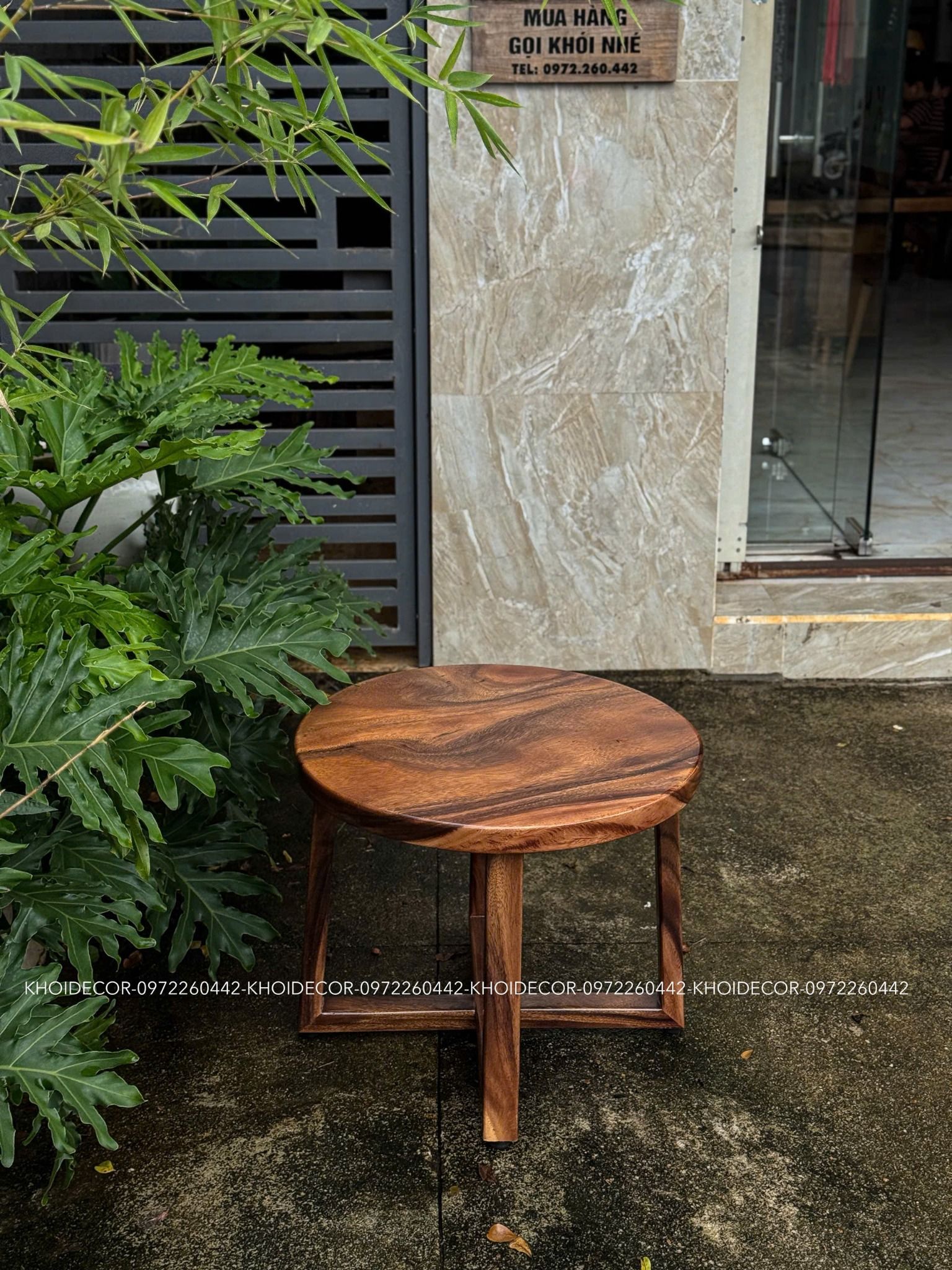 BÀN TRÒN GỖ ME TÂY 55 x 4 cm