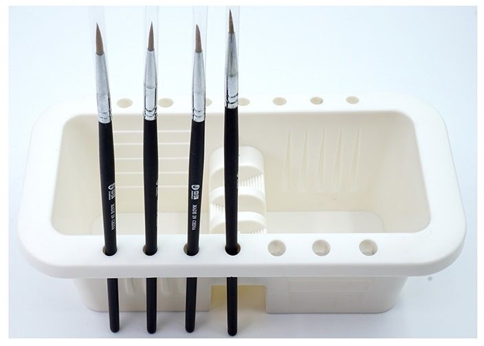 Combo hộp rửa cọ và palette pha màu nước