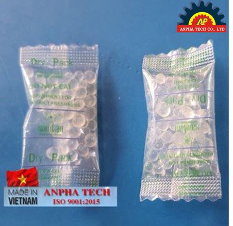 Máy đóng gói hạt hút ẩm, chống ẩm Anpha Tech ISO 9001:2015 Made In Vietnam