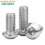 BU LÔNG LỤC GIÁC CHÌM ĐẦU CẦU INOX 201, 304 DIN 7380