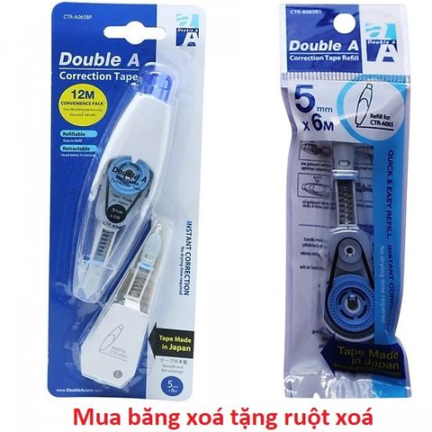 [GIÁ SỐC] Băng xoá cao cấp Double A kèm ruột 5mm X 6m