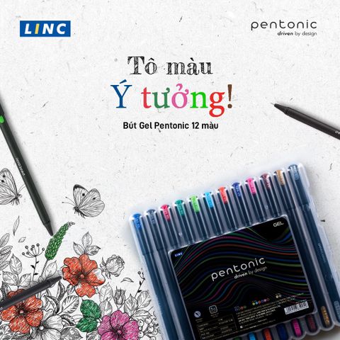 Bút gel LinC Pentonic 856 - 12 màu để lựa chọn