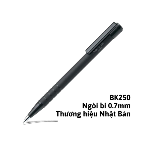 [CHÍNH HÃNG - DO GOLDEN PEN NHẬP KHẨU] Bút bi Pentel BK250 ngòi 0.5mm - Mực đen