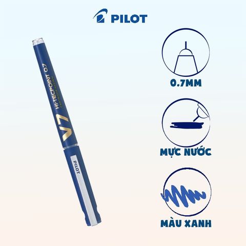 Bút mực nước Pilot HI-TECPOINT V7 Cartridge System nét 0.7mm (Đậy nắp)