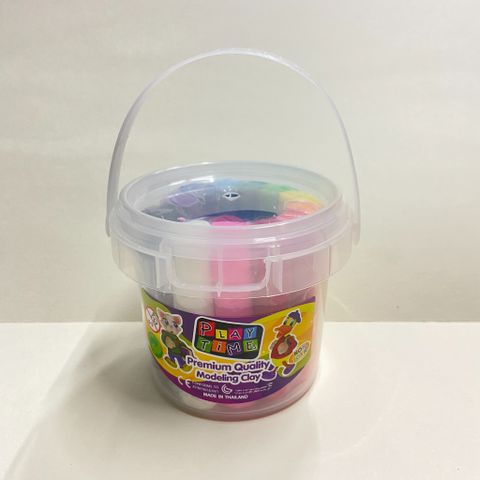 Đất nặn 12 màu kèm 2 khuôn Play Time 008-2SM12200 - hộp nhựa 200g