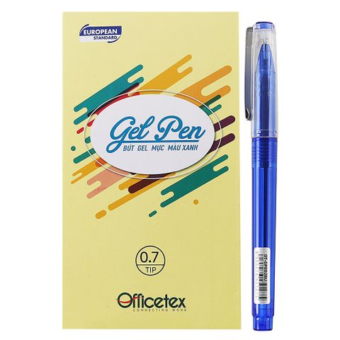 [SỐ LƯỢNG CÓ HẠN] Bút gel Officetex OT-GP002BU ngòi 0.7mm - Mực xanh