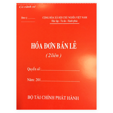 Hóa đơn bán lẻ A5 2 liên, 3 liên (13x19cm)