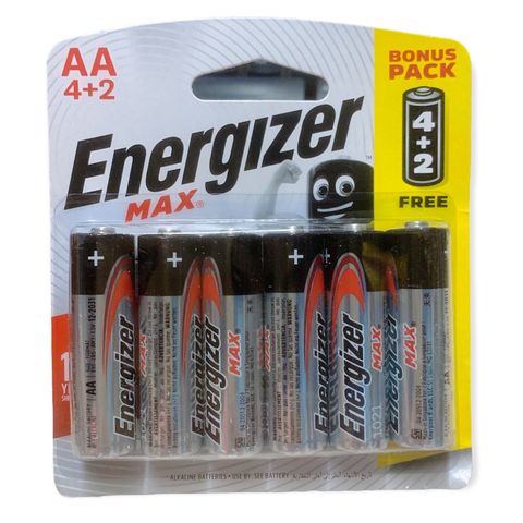 [Chính Hãng] Vỉ 6 viên Pin tiểu Energizer AA (Nhập khẩu độc quyền bởi DKSH Việt Nam)