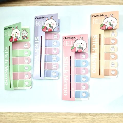 Giấy note ghi chú Classmate Stick Memo CL-SN017 - hình thỏ dễ thương, chia 7 tập/túi