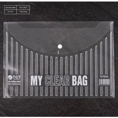 Túi clear bag khổ A TCT010 - Loại trung dày