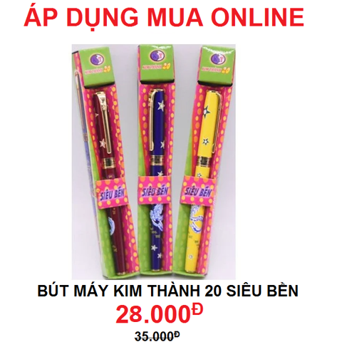 Bút máy Kim Thành 20 siêu bền - Nét thanh nét đậm