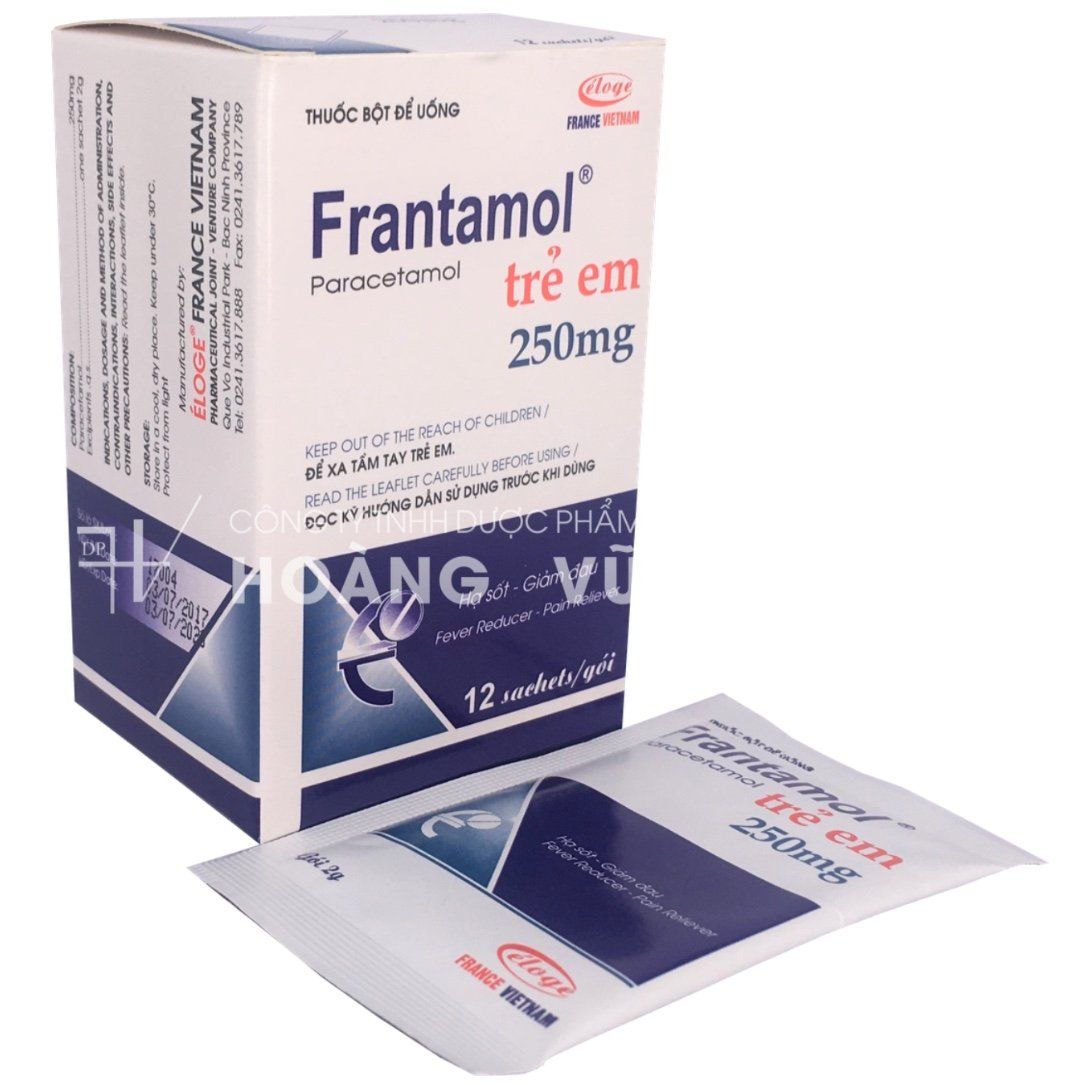 FRANTAMOL TRẺ EM 250MG (T/210H/12gói)