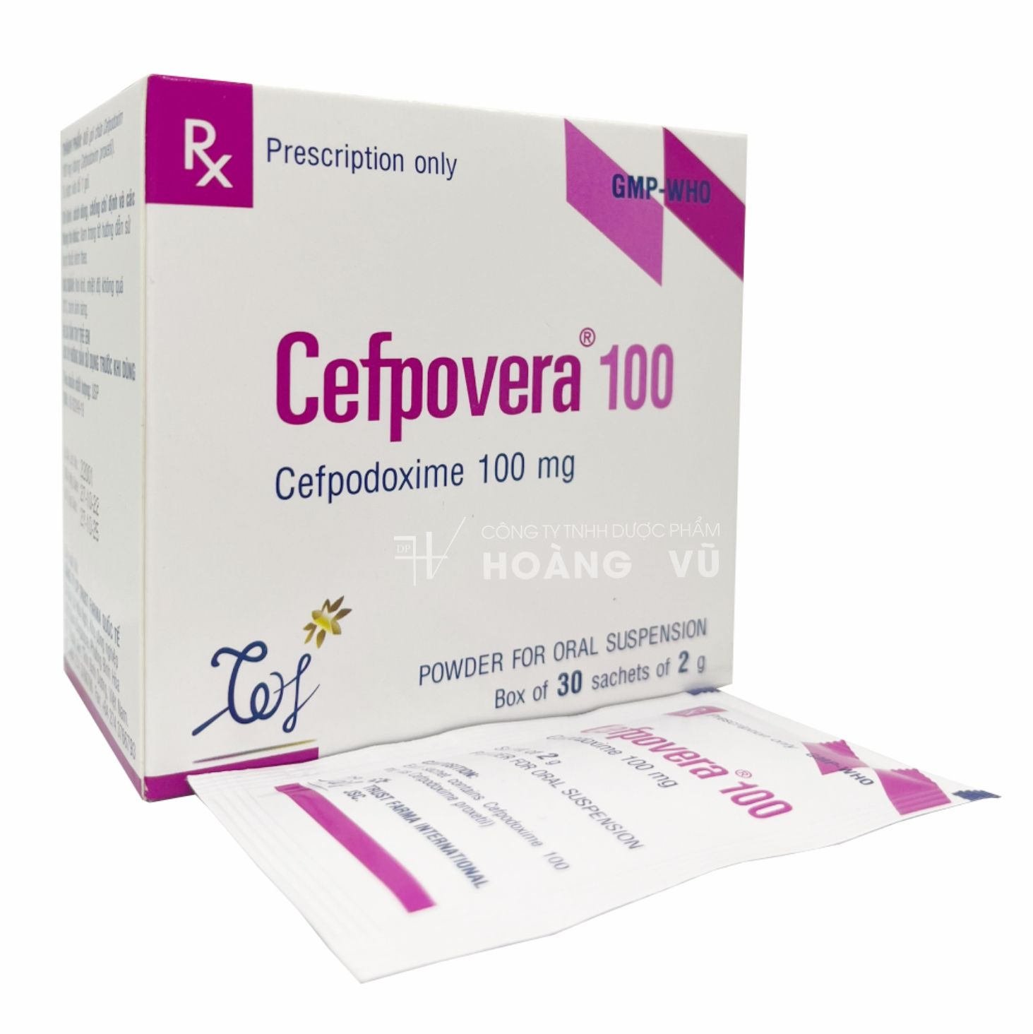 CEFPOVERA 100 gói (T/75H/30 gói)