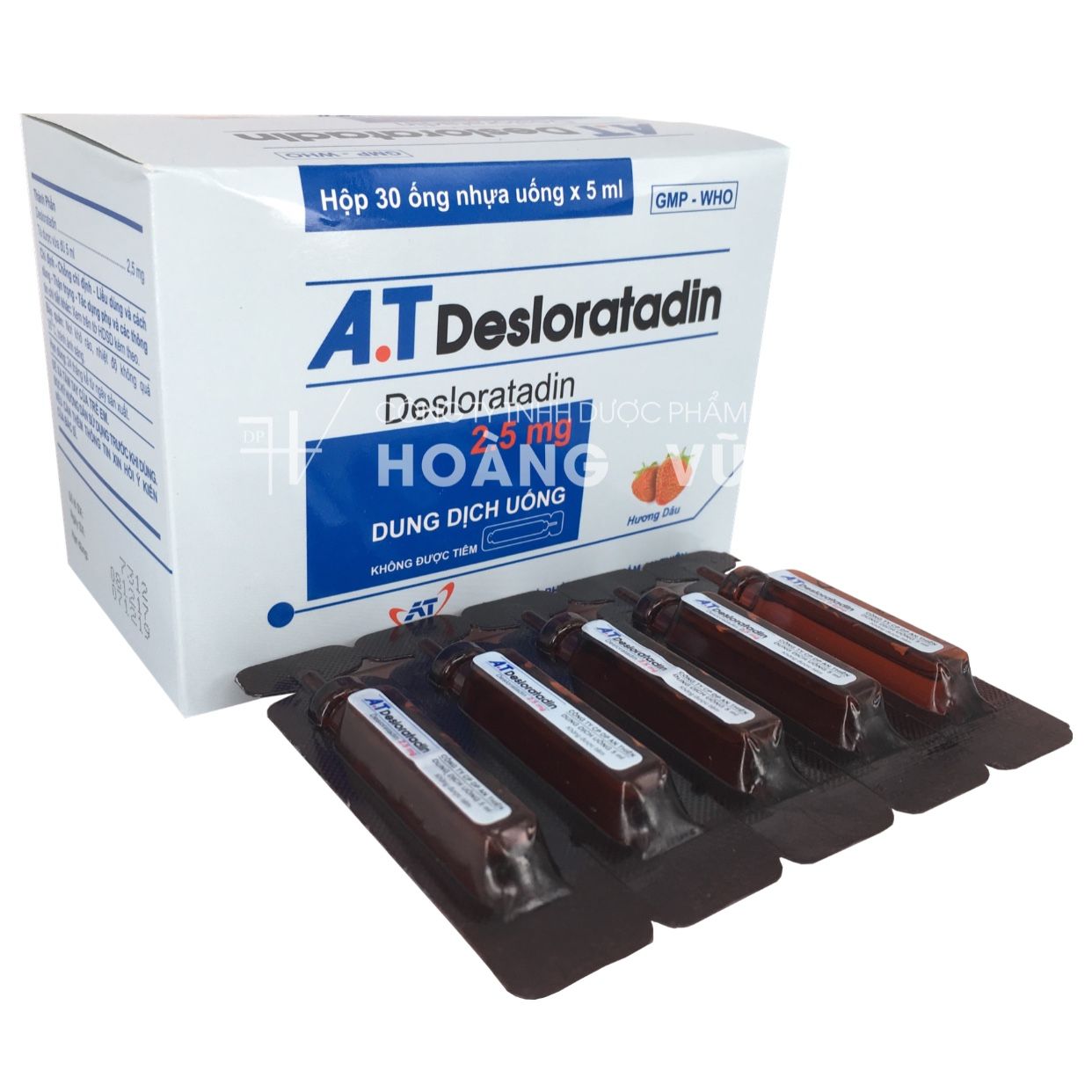 A.T DESLORATADIN 5ML - ỐNG (T/84H/30 ống)