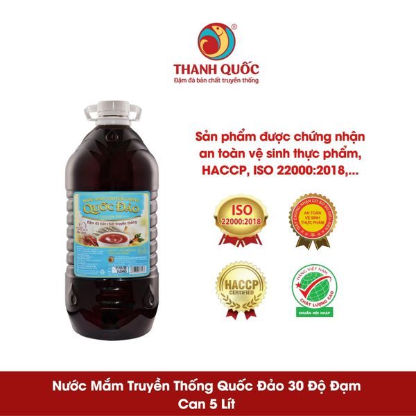 Nước Mắm Truyền Thống Quốc Đảo 30N Can 5L