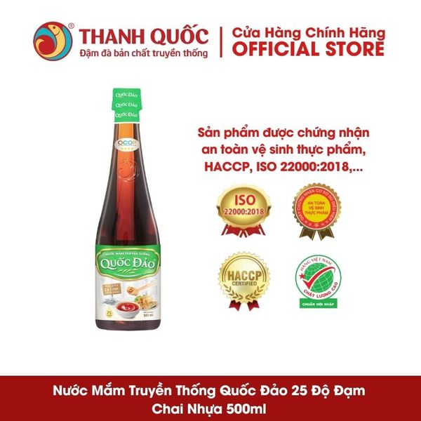 Nước Mắm Truyền Thống Quốc Đảo 25N 500ml