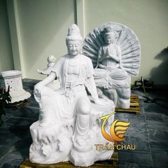 Tượng Phật Quan Âm Tự Tại Bằng Đá Tự Nhiên