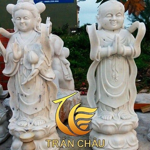 Tượng Thiện Tài Đồng Tử Đá Nguyên Khối Tại Hà Nội