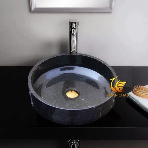 Lavabo Tròn Dày Đá Cẩm Thạch