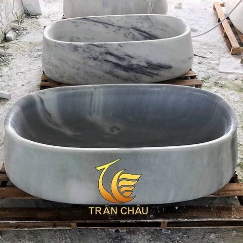 Bồn Tắm Đá Cẩm Thạch Xám Tự Nhiên