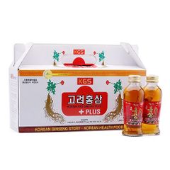 Hộp nước hồng sâm có củ KGS (120ml x 10 chai)