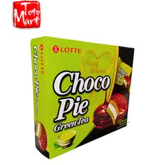 Bánh Chocopie Lotte Hàn Quốc vị trà xanh (12 cái)