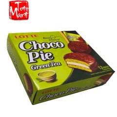 Bánh Chocopie Lotte Hàn Quốc vị trà xanh (12 cái)