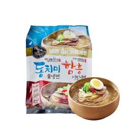 Set mì lạnh kim chi củ cải muối và mì lạnh hamheung (1268g - 4 phần ăn)