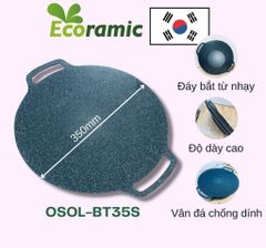 Chảo đá nướng cao cấp Hàn Quốc Ecoramic (36cm) - dùng được bếp từ