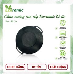 Chảo đá nướng cao cấp Hàn Quốc Ecoramic (36cm) - dùng được bếp từ