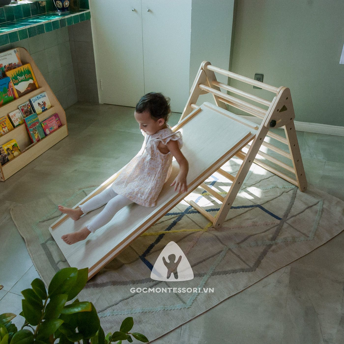 COMBO Foldable Pikler with Climbing Ramp 120cm