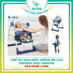 Ghế Ăn Dặm Điều Chỉnh Độ Cao Gấp Gọn [ Chính Hãng Honper]