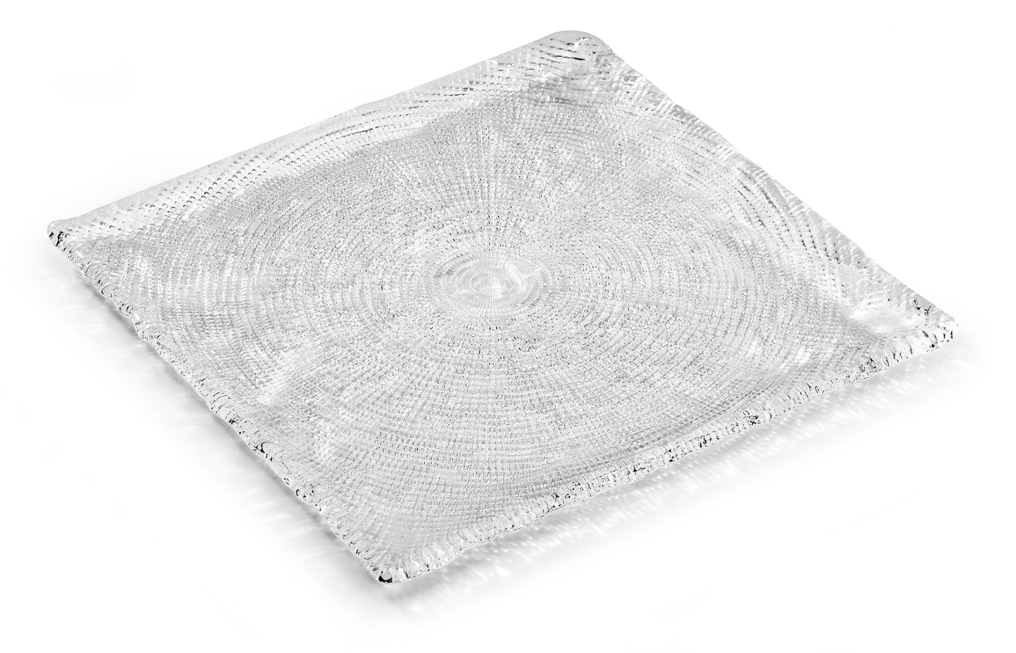 Đĩa vuông Diamante trắng 27.5cm