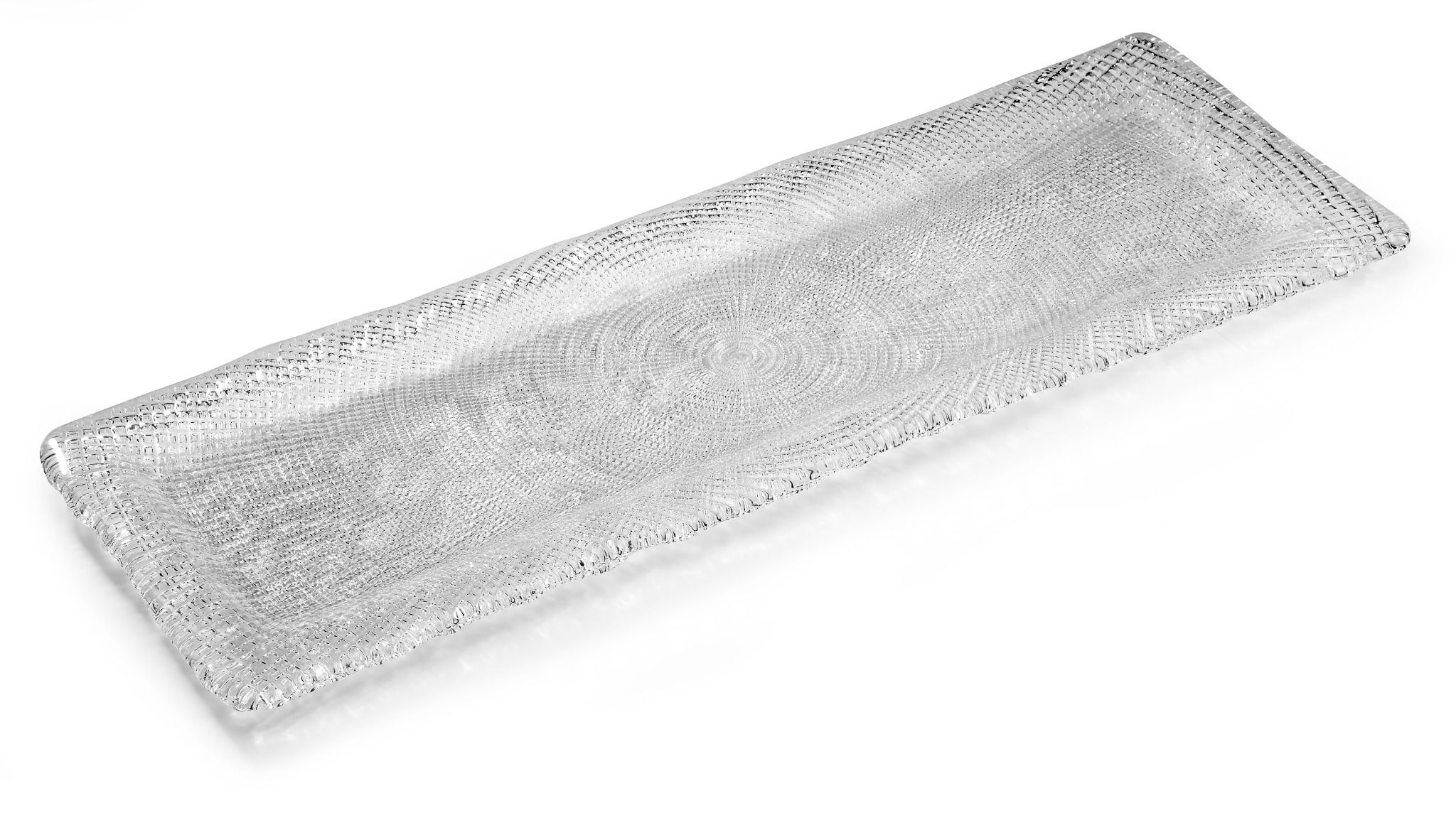Đĩa chữ nhật Diamante trắng 43x13cm