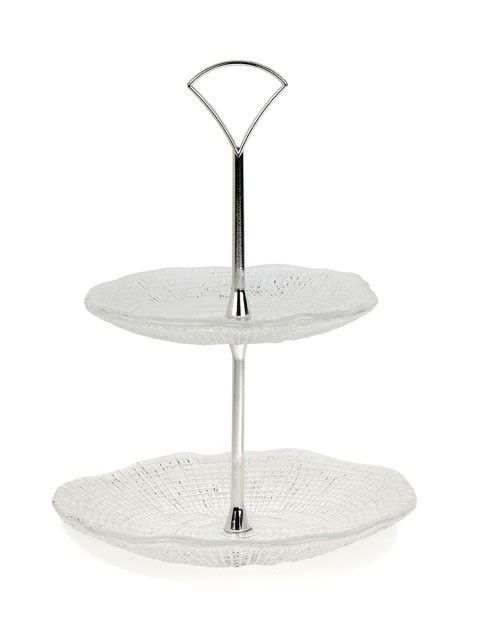 Đĩa bánh 2 tầng Diamante 24.5cm